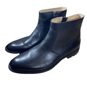 Moretti Black Label Ankle Boots Alexius Men’s Sz 10D Black Leather Pointed Toe